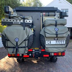 4x4 Land Cruiser spare wheel cover with storage